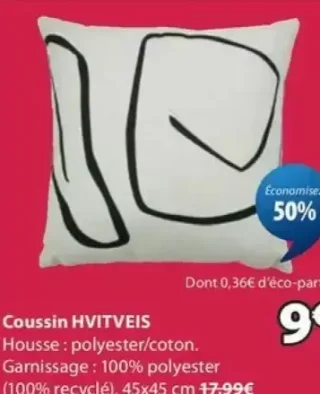 Coussin HVITVEIS