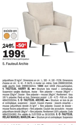 Fauteuil Archie