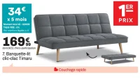 Banquette-lit clic-clac Timaru