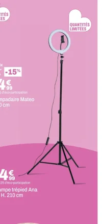 Lampe trépied Ana LED H. 210 cm