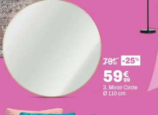 Miroir Circle Ø 110 cm
