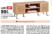 Meuble TV Béa L. 120 cm