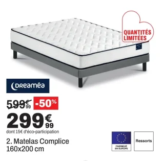 Matelas Complice Dreamea 160x200 cm