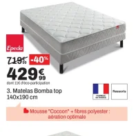 Matelas Bomba top Epeda 140x190 cm
