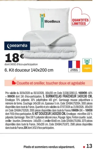 Dreaméa Kit douceur 140x200 cm