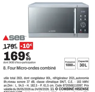 SEB Four micro-ondes combiné SEB-COM31