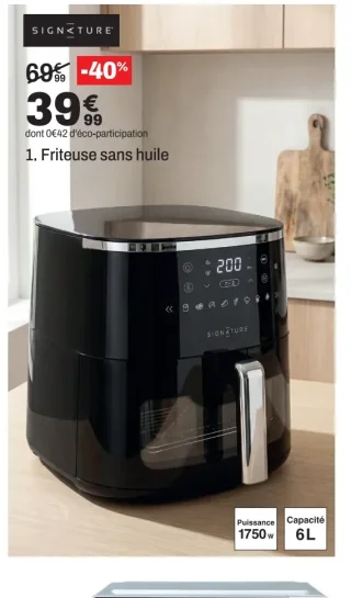 SIGNATURE Friteuse sans huile AFT0003-GS