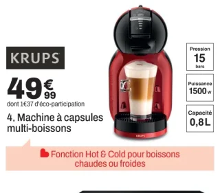 Krups Machine à capsules multi-boissons YY5219FD MINI ME