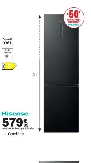 Réfrigérateur combiné Hisense