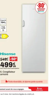 Congélateur armoire Hisense
