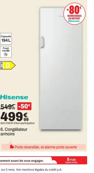 Congélateur armoire Hisense