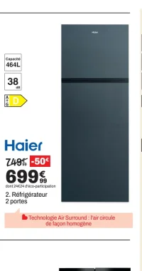 Réfrigérateur 2 portes Haier