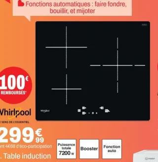 Table induction Whirlpool WSQ8360NE