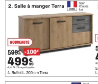 Buffet L. 200 cm Terra