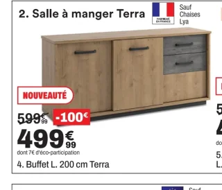 Buffet L. 200 cm Terra
