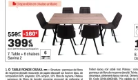 Table + 6 chaises Savina 2