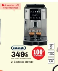 Expresso broyeur DeLonghi ECAM220.31.SB