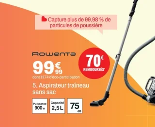 Aspirateur traîneau sans sac Rowenta RO4B25EA