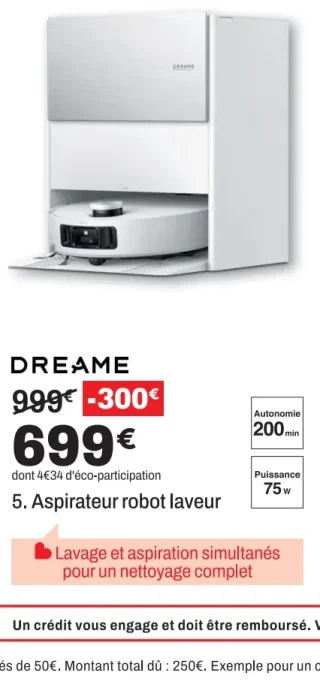 Dreame Aspirateur robot laveur