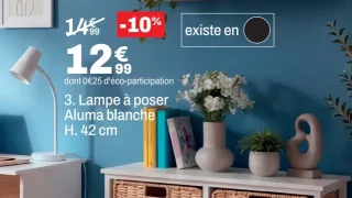 Lampe à poser Aluma blanche