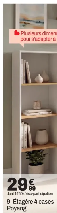 Étagère 4 cases Poyang