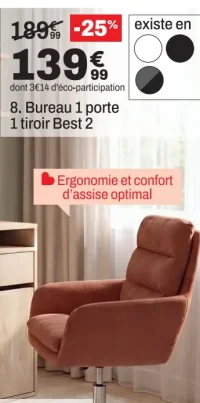 Fauteuil de bureau Melly