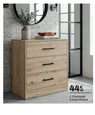 Commode 3 tiroirs Primus