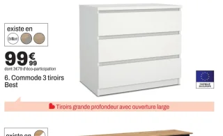 Commode 3 tiroirs Best