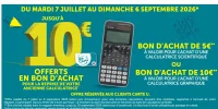 Offre reprise calculatrice : jusqu'à 10€ offerts en bon d'achat
