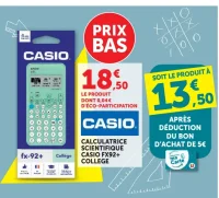 Calculatrice scientifique Casio FX92+ Collège