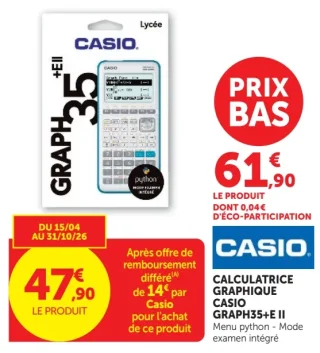 Calculatrice Graphique Casio Graph35+E II