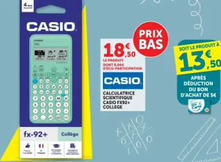 Calculatrice scientifique Casio fx-92+ Collège