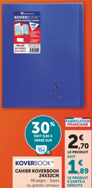 Cahier Koverbook Clairefontaine 24x32cm