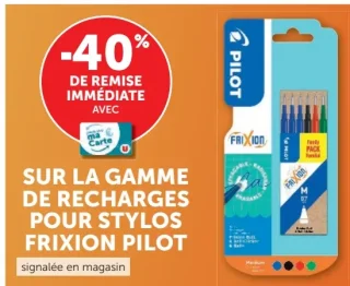 Recharges pour stylos Frixion Pilot