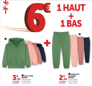 Gilet zippé et Pantalon de jogging enfant
