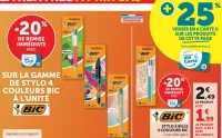 Stylo à bille 4 couleurs BIC Corps effet glacé