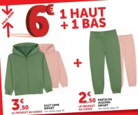 1 Haut + 1 Bas : Gilet zippé enfant et Pantalon jogging enfant