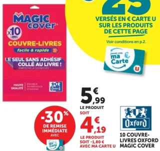 10 Couvre-livres Oxford Magic Cover
