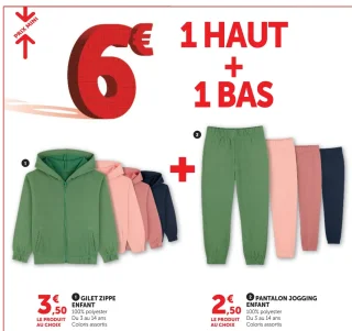 Gilet zippé enfant / Pantalon jogging enfant