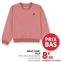 Sweat shirt fille Koko Noko Coton Bio