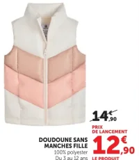 Doudoune sans manches fille U essentiel