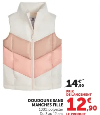 Doudoune sans manches fille U essentiel