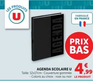 Agenda Scolaire U 12x17cm