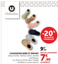 Chaussons bébé et enfant U Collection