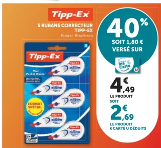 Tipp-Ex 5 Rubans Correcteur Mini Pocket Mouse