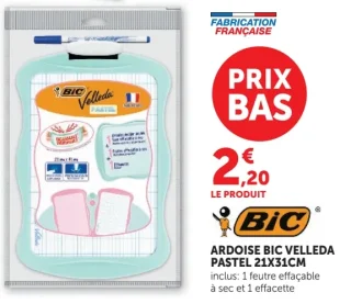 Ardoise BIC Velleda Pastel 21X31CM