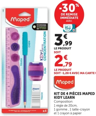 Kit de 4 pièces Maped Kidy Learn