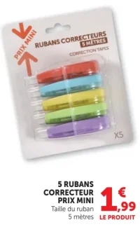 5 Rubans correcteurs Prix Mini