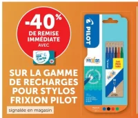 Sur la gamme de recharges pour stylos Frixion Pilot
