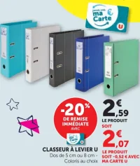Classeur à levier U